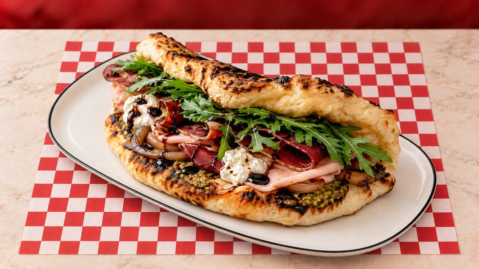 Panuozzo Tartufo — stracciatella truffe, bœuf séché, roquette